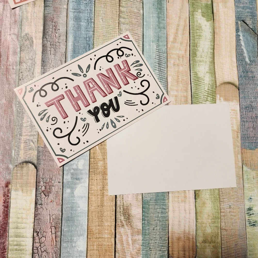 25 Thank You Cards 4x6 note cards pods cards